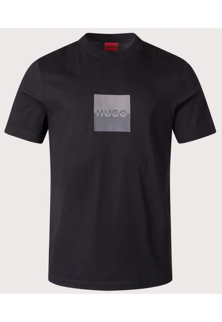 Tricou cu logo si decolteu la baza gatului Dusplit