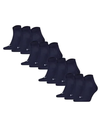 Set de sosete scurte unisex - 12 perechi, Alb/Albastru ultramarin