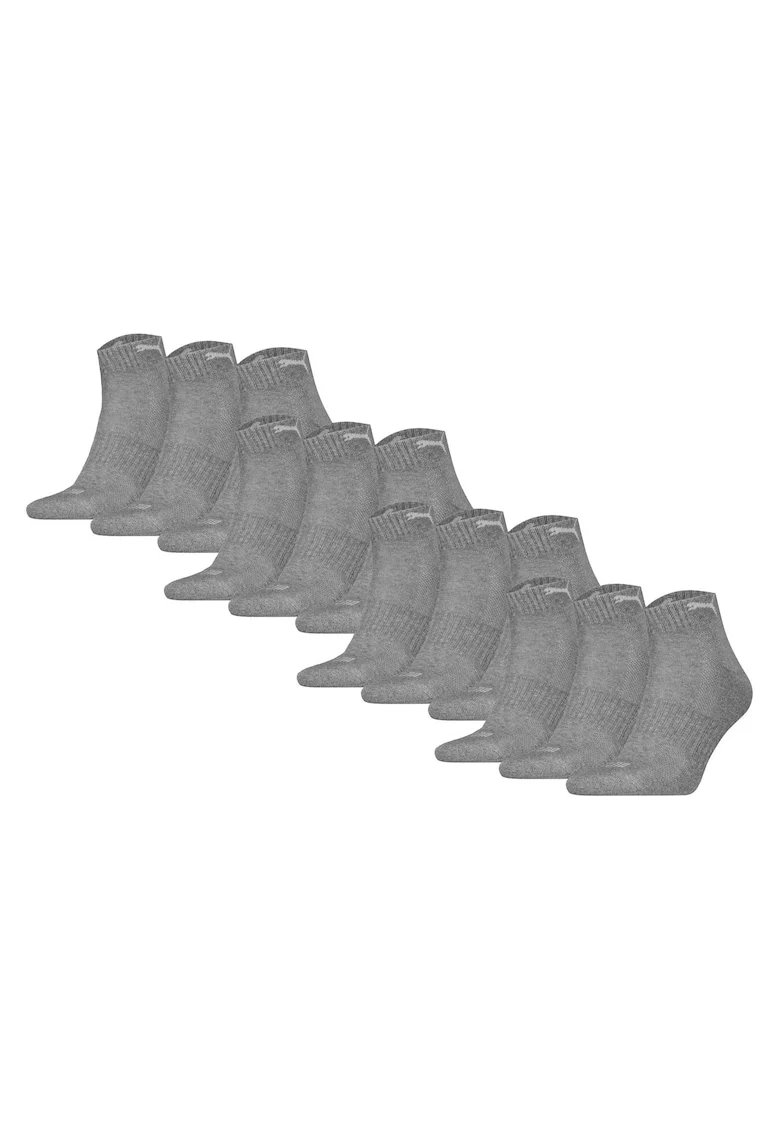 Set de sosete scurte unisex cu amortizare - 12 perechi, Gri
