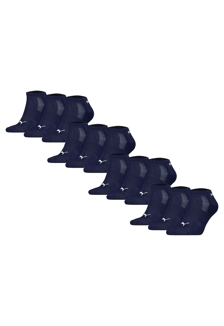 Set de sosete unisex pana la glezna cu amortizare - 12 perechi, Albastru