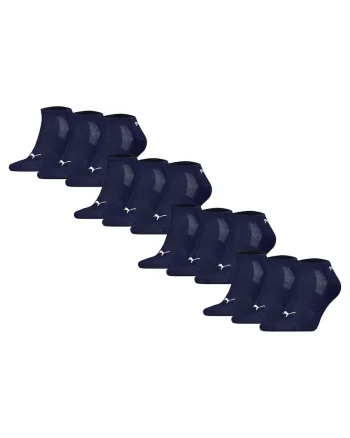 Set de sosete unisex pana la glezna cu amortizare - 12 perechi, Albastru