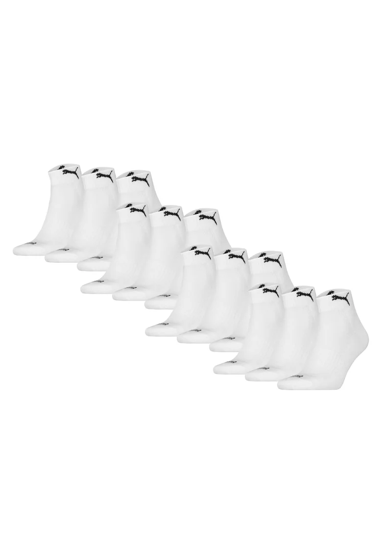 Set de sosete scurte unisex cu amortizare - 12 perechi, Alb