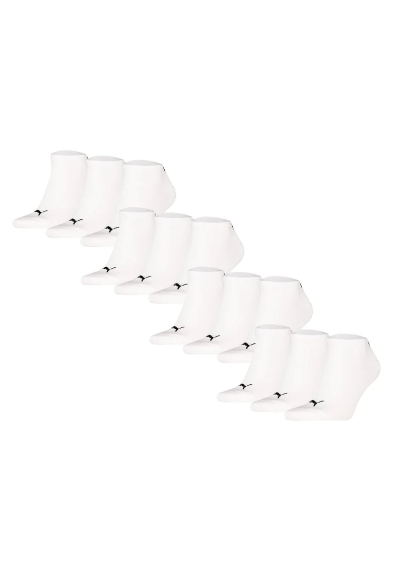 Set de sosete unisex pana la glezna - 12 perechi, Alb