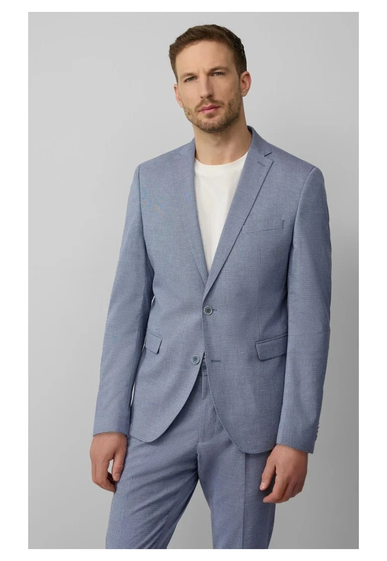 Sacou barbati cu model fin si croiala Regular Fit, Albastru deschis
