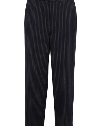 Pantaloni dama,  302056323, Poliester, Albastru marin