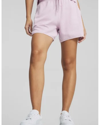 Pantaloni scurti cu buzunare oblice Her, Lila