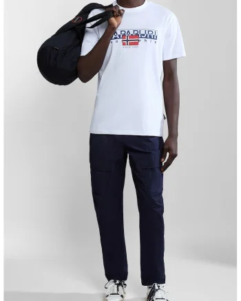 Tricou din bumbac Aylmer, Rosu/Alb/Albastru inchis