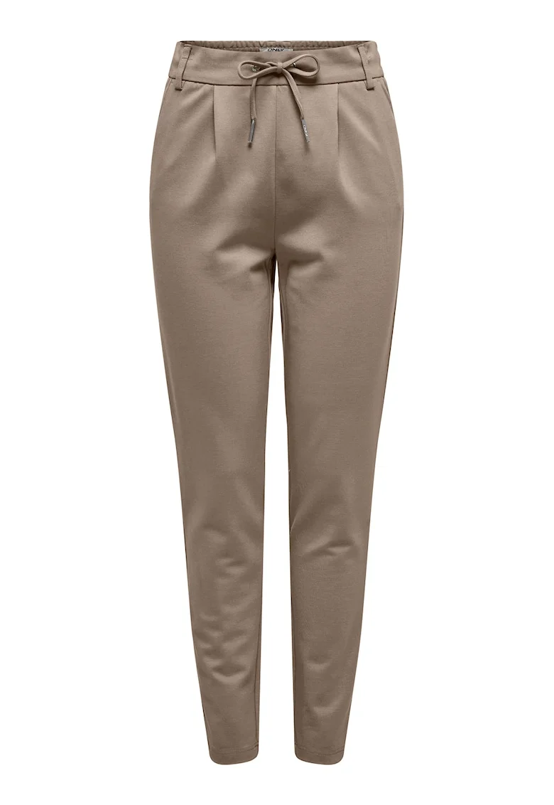 Pantaloni conici cu snur in talie, Gri