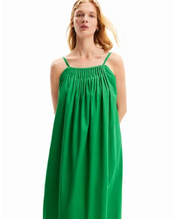 Rochie lejera, fara maneci, Verde