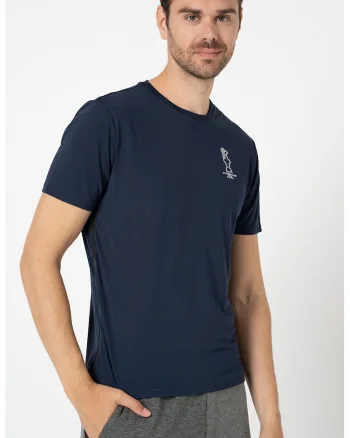 Tricou cu detaliu logo Foehn, Bleumarin