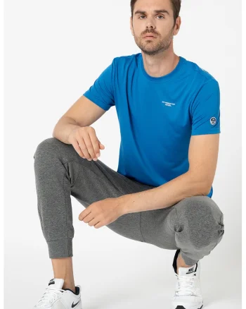 Tricou cu decolteu la baza gatului si detaliu logo pe piept Mistral, Albastru royal
