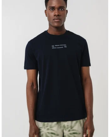 Tricou din bumbac cu logo, Negru