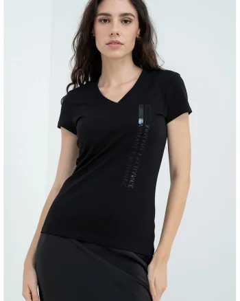 Tricou slim fit de bumbac, Negru