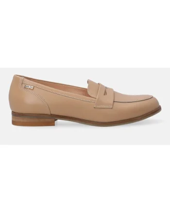 Pantofi loafer eleganți din piele, Bej