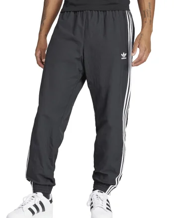 Pantaloni de trening cu terminatii cu fermoar Firebird, Alb/Negru