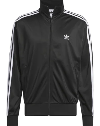 Bluza de trening cu fermoar si guler inalt Firebird, Negru/Alb optic