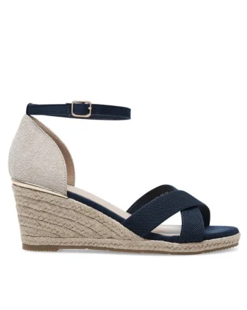 Sandale dama,  Textil, Bleumarin, Bleumarin
