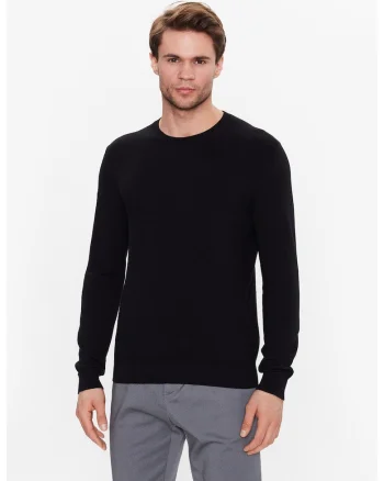 Pulover barbati,  Bumbac, Negru, Negru