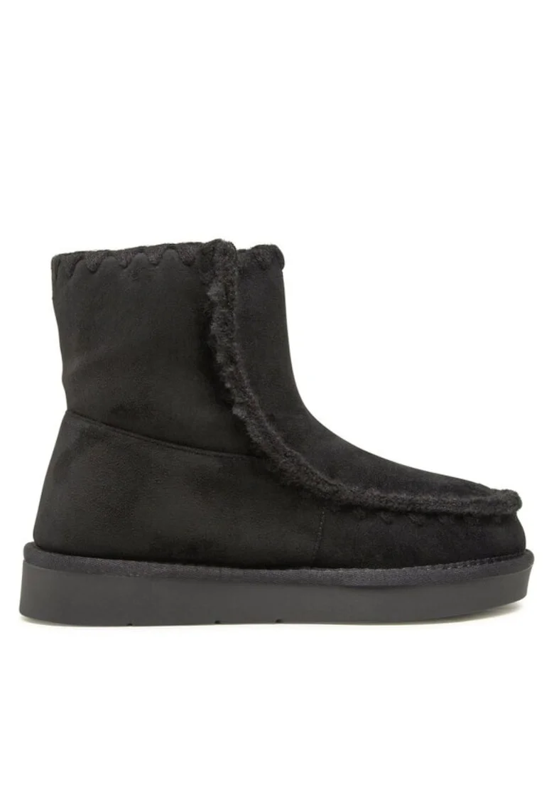 Botine dama,  590486243617340, Piele ecologica, Negru
