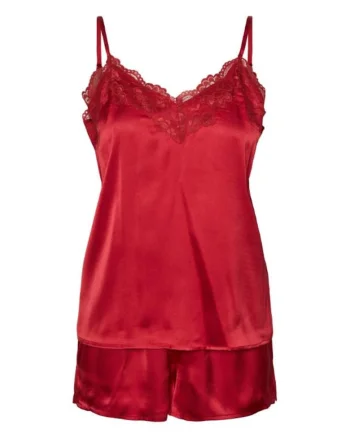 Pijama dama,  302965670, Poliester, Rosu, Rosu