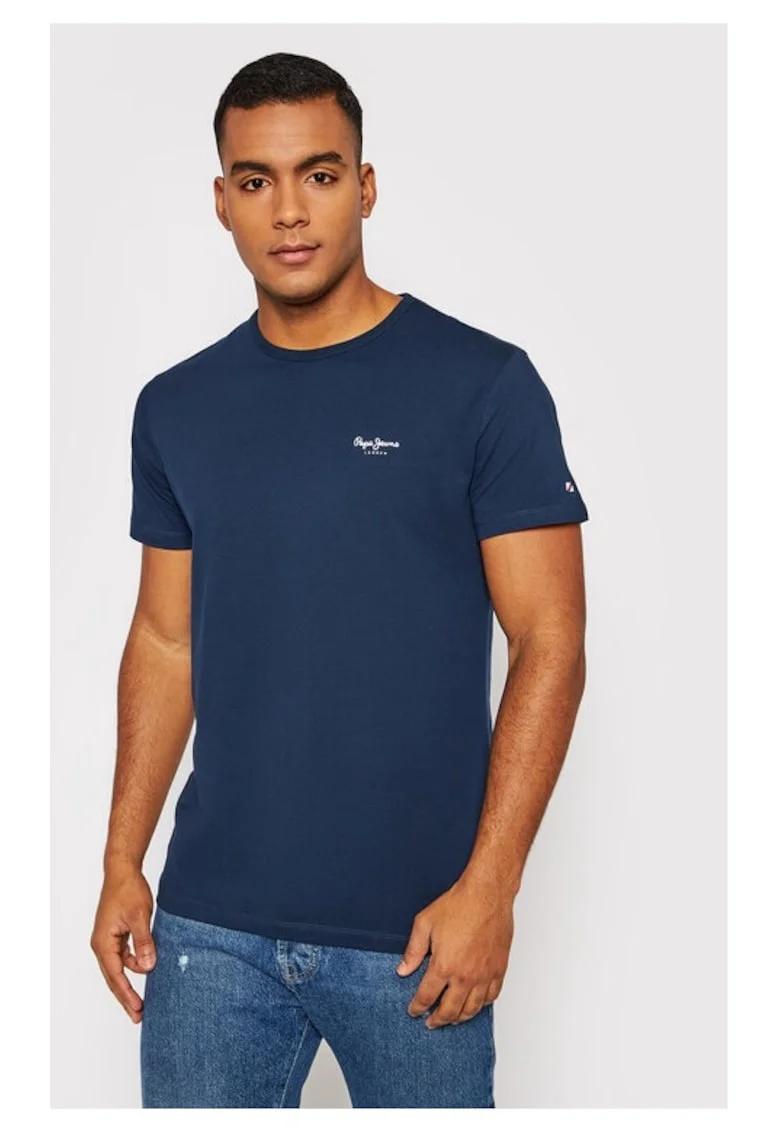 Tricou barbati,  9274, Bumbac, Bleumarin