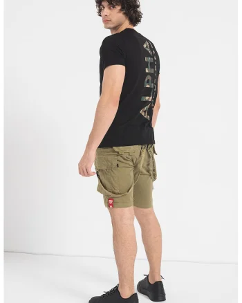 Tricou de bumbac cu imprimeu logo, Negru
