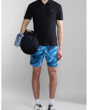 Tricou polo regular fit Ealis, Negru