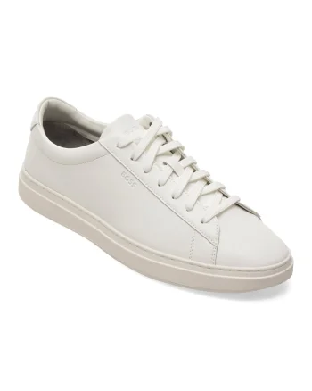 Pantofi sport BOSS albi, 2853, din piele naturala