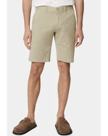 Pantaloni scurti barbati,  609771, Alb, Bumbac