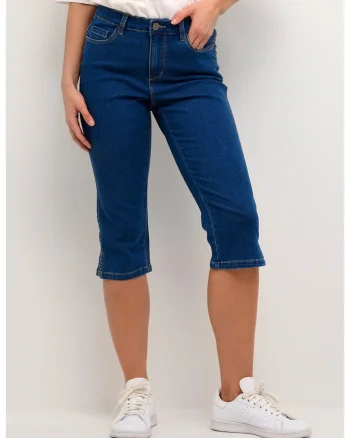 Pantaloni scurti dama,  Bumbac, Albastru
