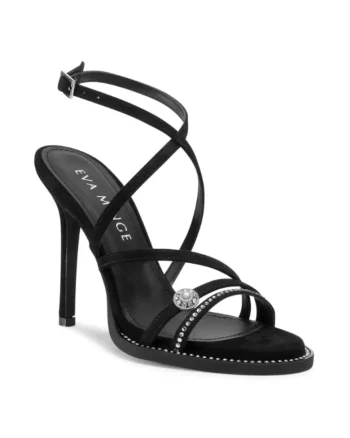 Sandale dama,  206905000, Negru, Piele naturala/Piele intoarsa, Negru