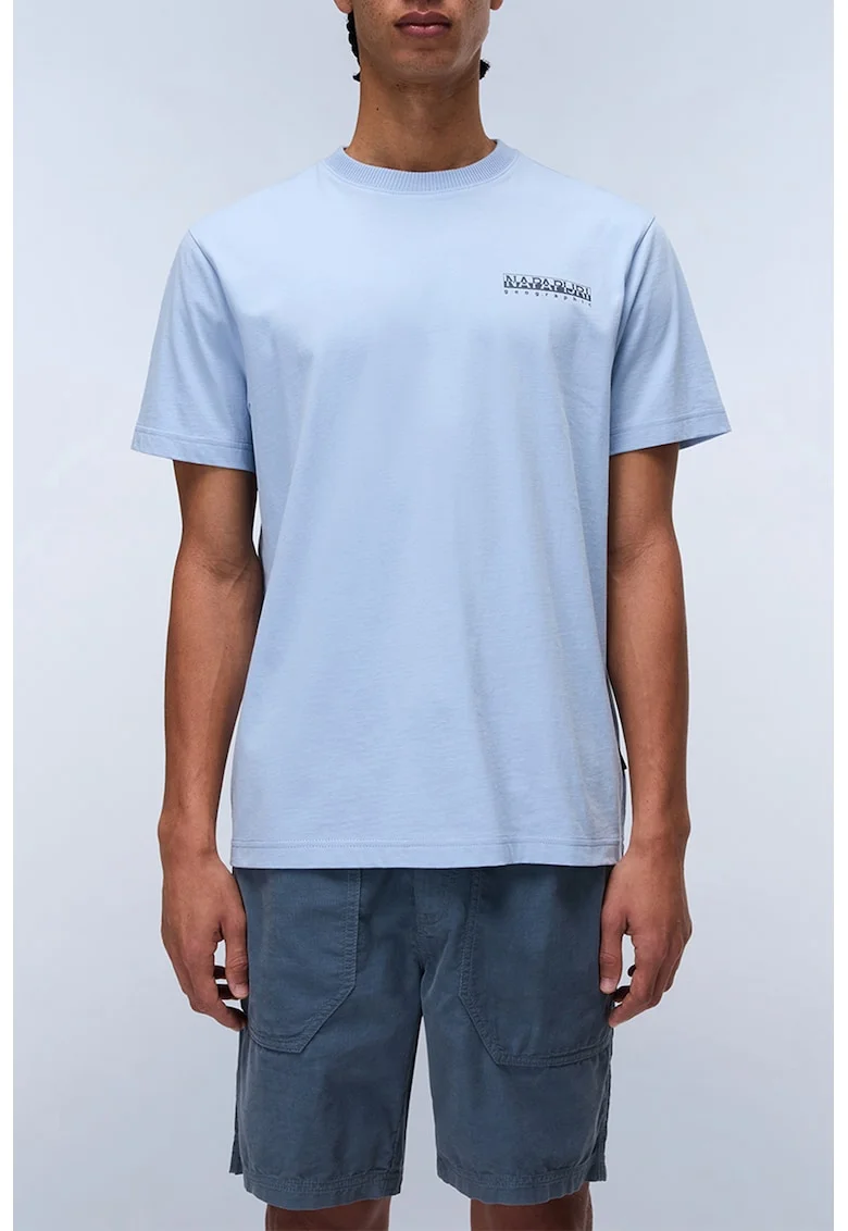 Tricou relaxed fit de bumbac Sovana, Albastru deschis