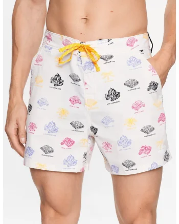 Pantaloni scurti de baie barbati,  Poliester, Multicolor, Multicolor