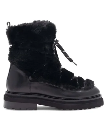 Botine dama,  590558810155036, Piele naturala, Negru
