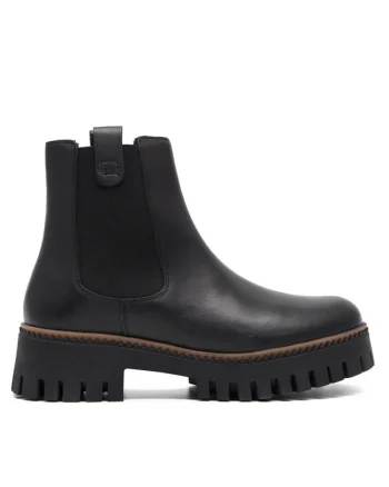 Botine dama,  590558808165436, Piele naturala, Negru
