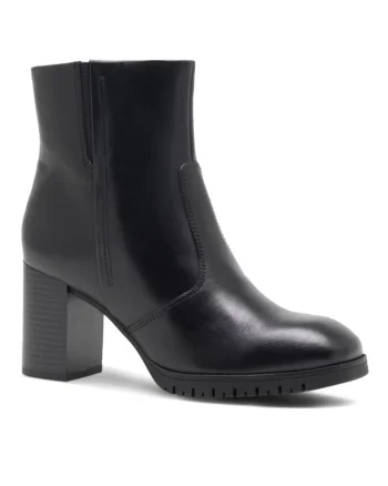 Botine dama,  590558805233341, Piele naturala, Negru
