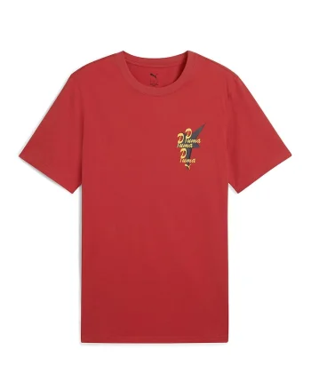 Tricou regular fit de bumbac cu logo, Galben/Rosu vermillion