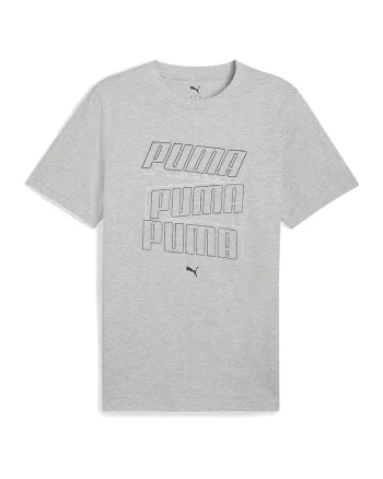 Tricou din bumbac cu imprimeu logo, Gri deschis