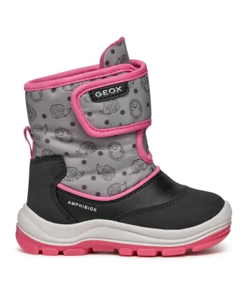 Ghete impermeabile cu velcro, Negru/Fucsia