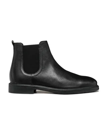 Ghete Chelsea din piele, Negru