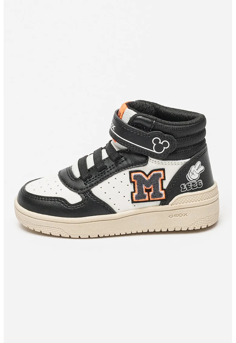 Pantofi sport high-top cu velcro Washiba, Negru/Maro nisip/Alb murdar
