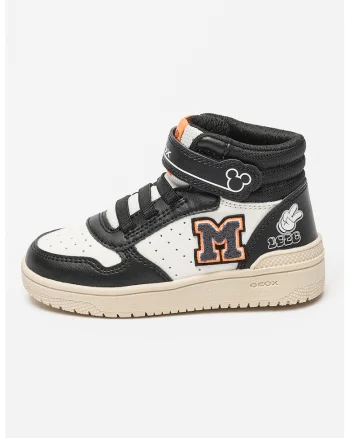 Pantofi sport high-top cu velcro Washiba, Negru/Maro nisip/Alb murdar
