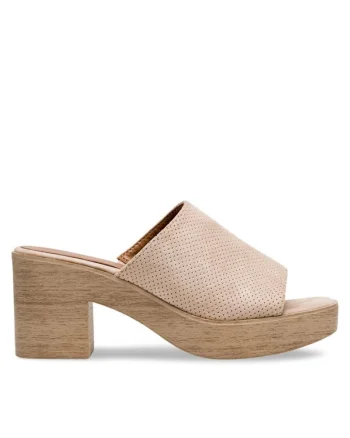 Sandale dama,  Textil, Bej, Bej