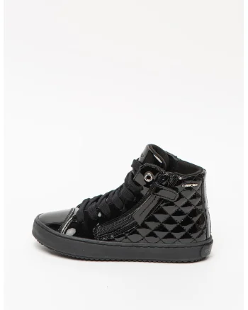 Pantofi sport high-top de piele ecologica, cu aspect lacuit Kalispera