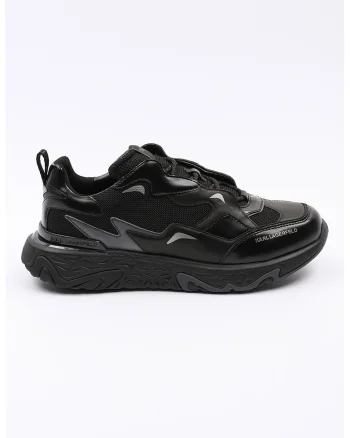 Pantofi sport cu garnituri din piele, Negru