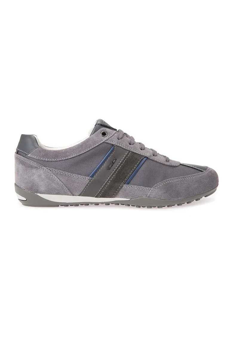 Pantofi sport cu garnituri de piele intoarsa Wells, Gri