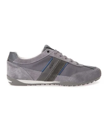 Pantofi sport cu garnituri de piele intoarsa Wells, Gri