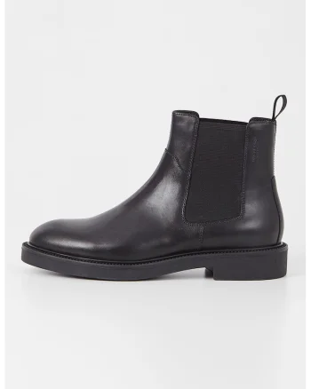 Ghete Chelsea de piele, Negru