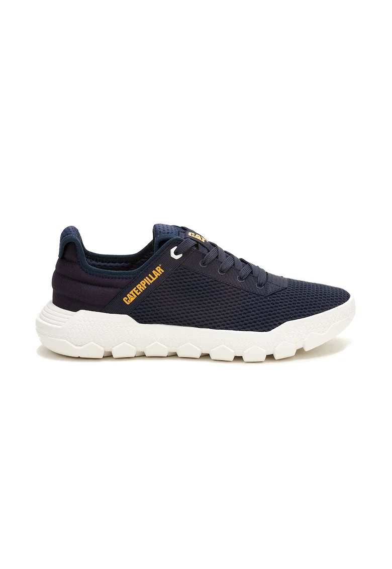 Pantofi sport de plasa cu logo, Galben/Albastru ultramarin