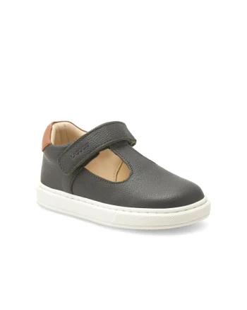 Pantofi copii,  365990, Piele naturala, Kaki